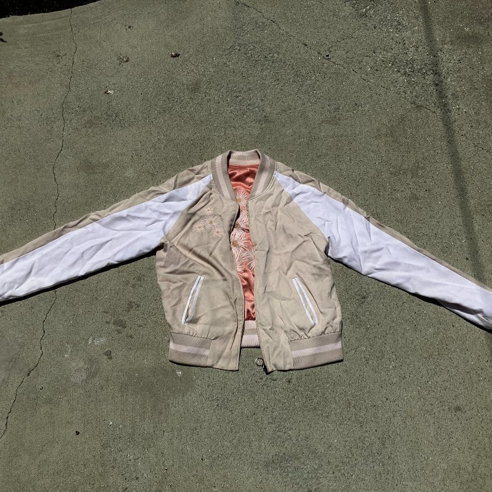 Two-way Jacket with Pink and Cream
